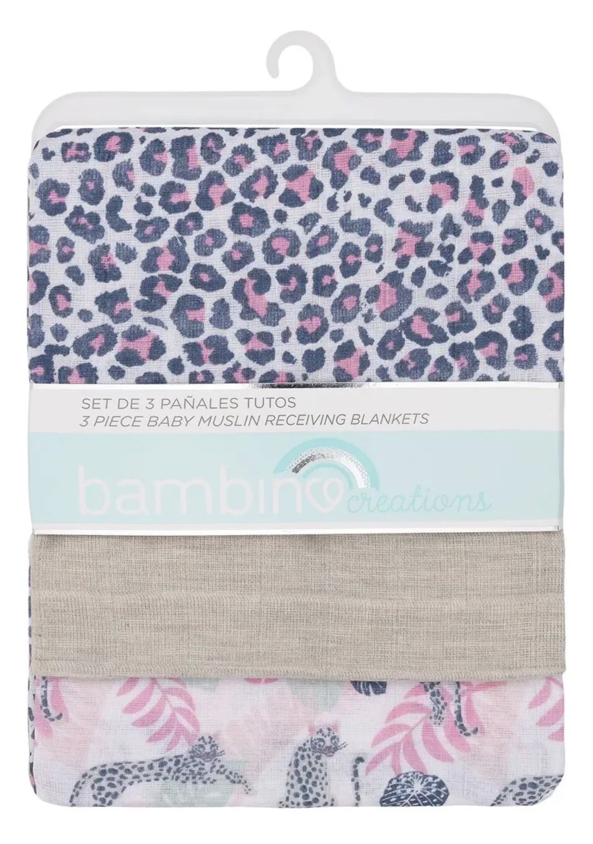 Set de 3 Pañales Tutos de Muselina Bambino - Niña