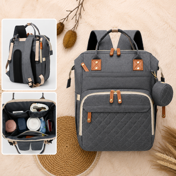 Mochila pañalera con monedero