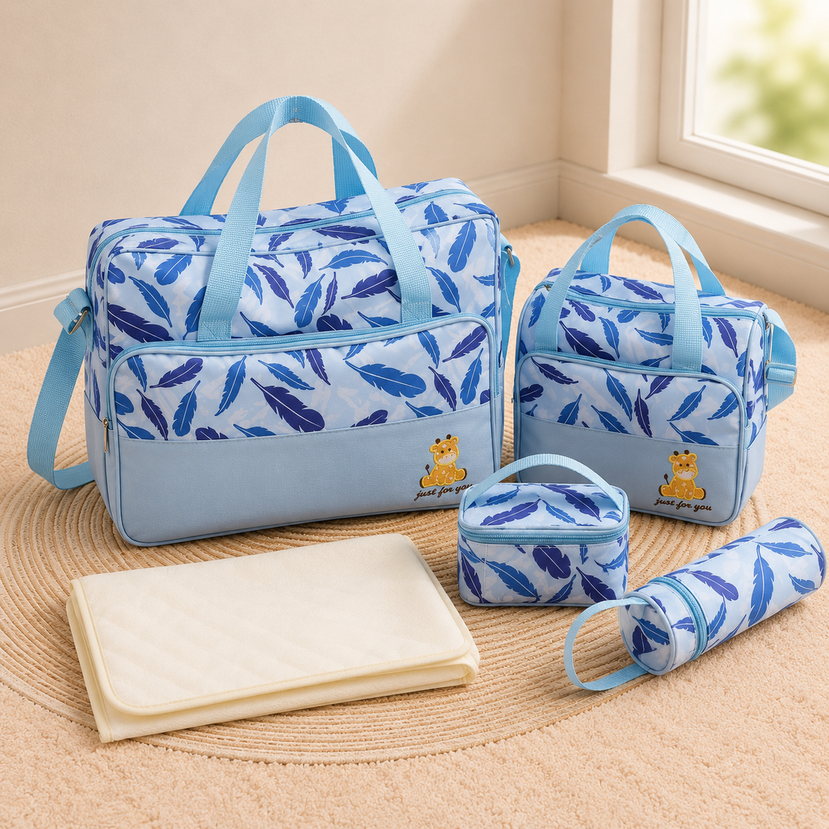 Set de Bolsos Maternales 5 Piezas - Estampado