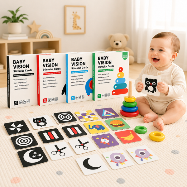 Kit Tarjetas Estimulación Visual Bebés Desarrollo O A 36 Meses
