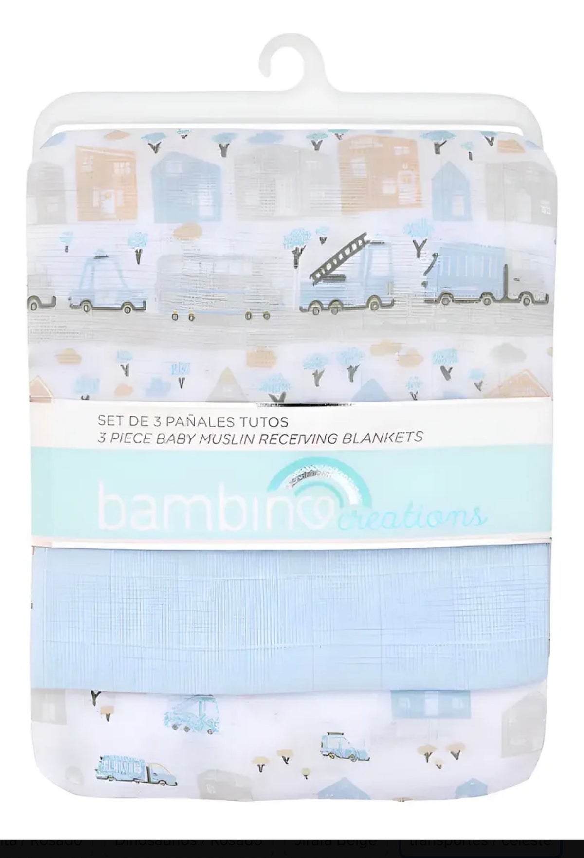 Set de 3 Pañales Tutos de Muselina Bambino - Niño