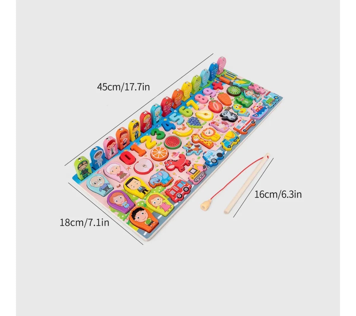 Puzzle Madera Magnético Pesca Números Niños