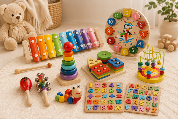 Kit 11 Juguetes Didácticos De Madera Para Niños
Montessori Multicolor