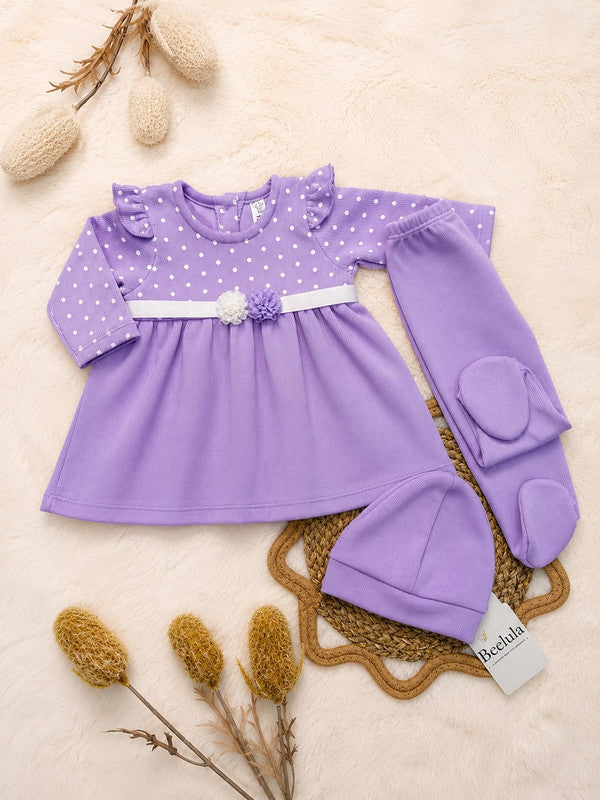 Vestido Punto Inglés para Bebé Niña (3 piezas) - Perú